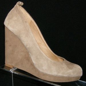 ALDO Odelinia brown suede platform wedges 8 EU38.5